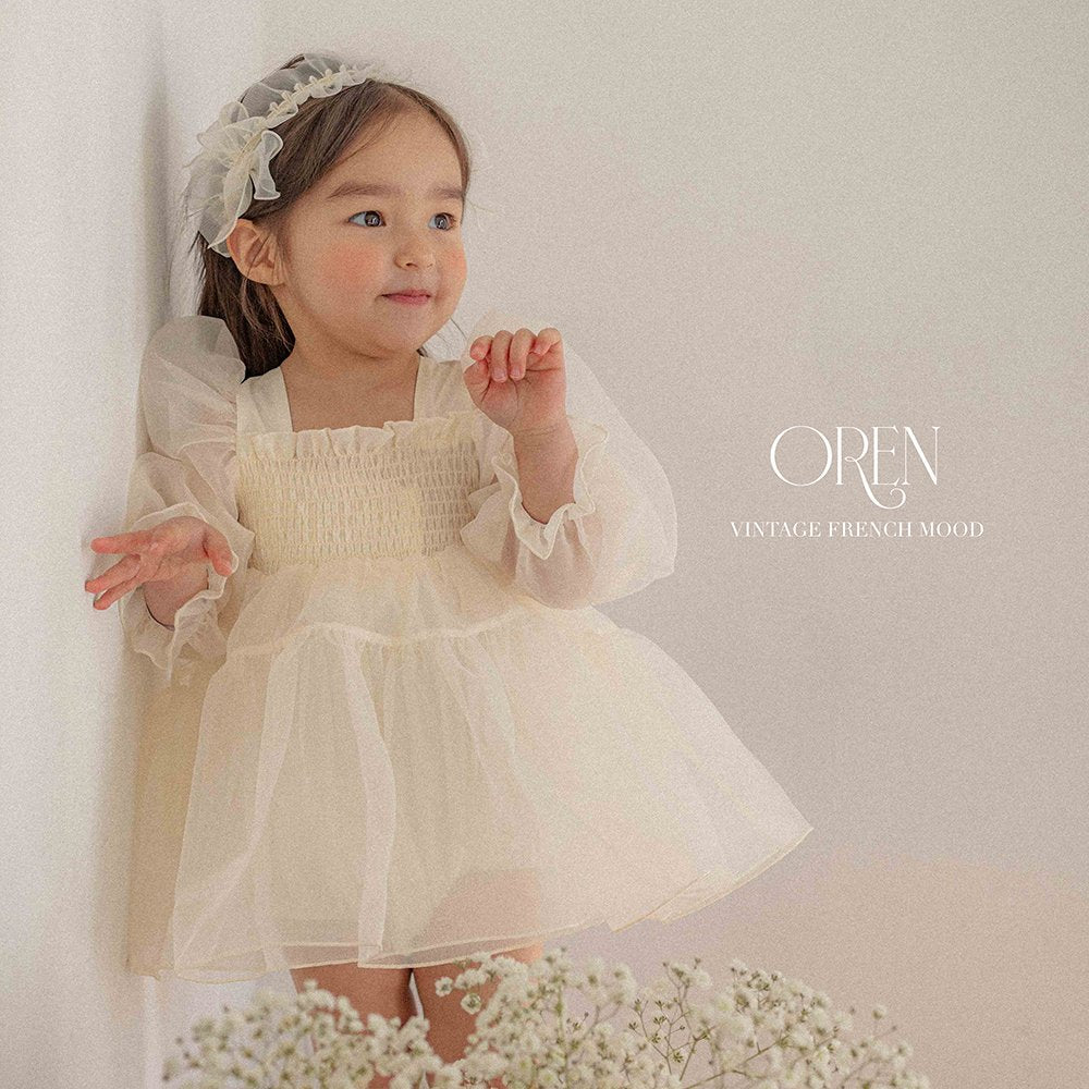 [OREN] Say Organza Dress(KIDS)_Cream