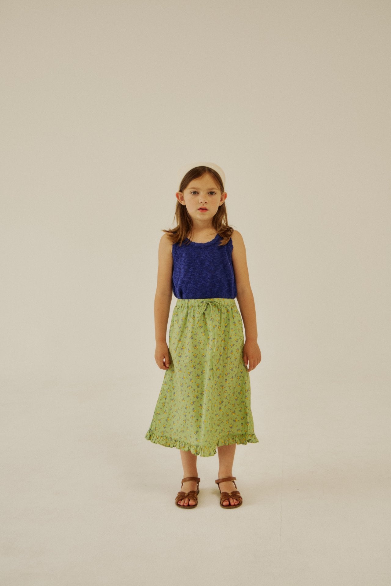[Soye] Shoe frill long skirt_Green