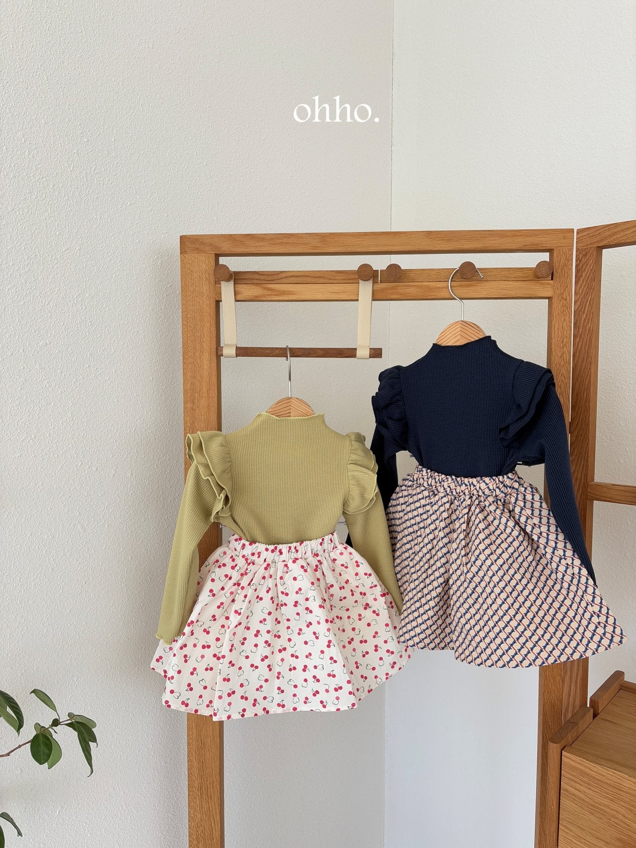 [ohho] Point Skirt_2colors