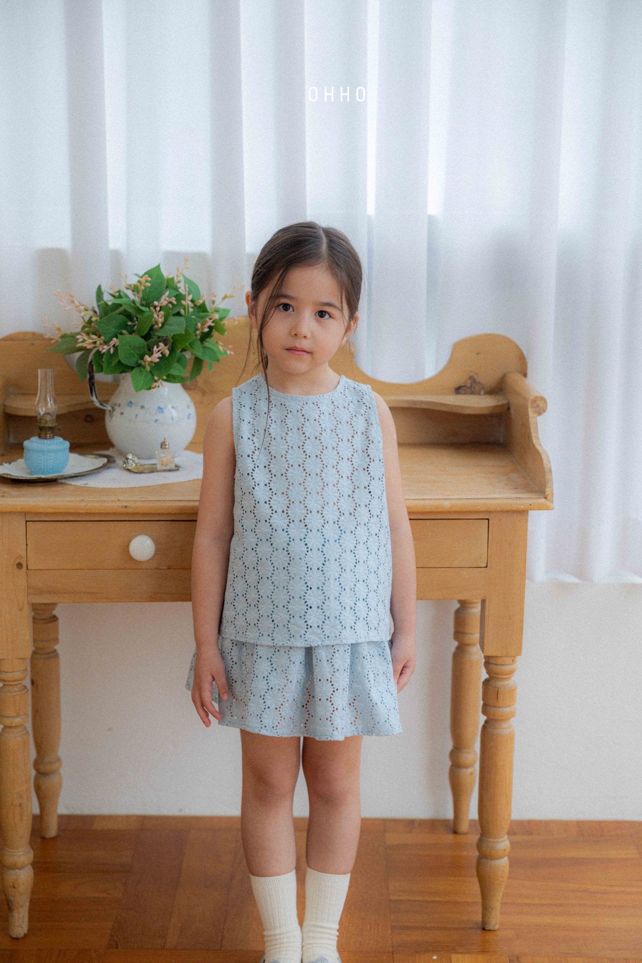 [ohho] Ette punching Skirt_2colors