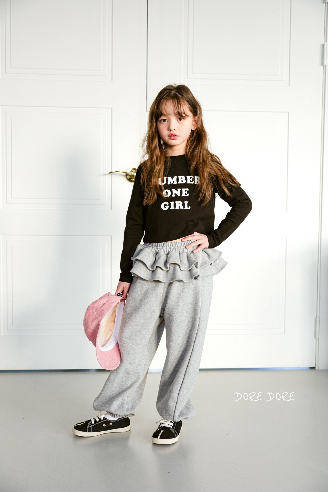 [DOREDORE] Number Girl Crop T-shirt_2colors