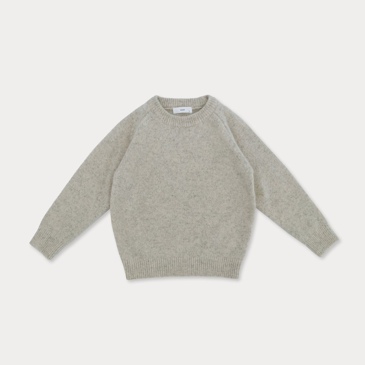 [Soye] Raccoon Round Knit_Oatmeal