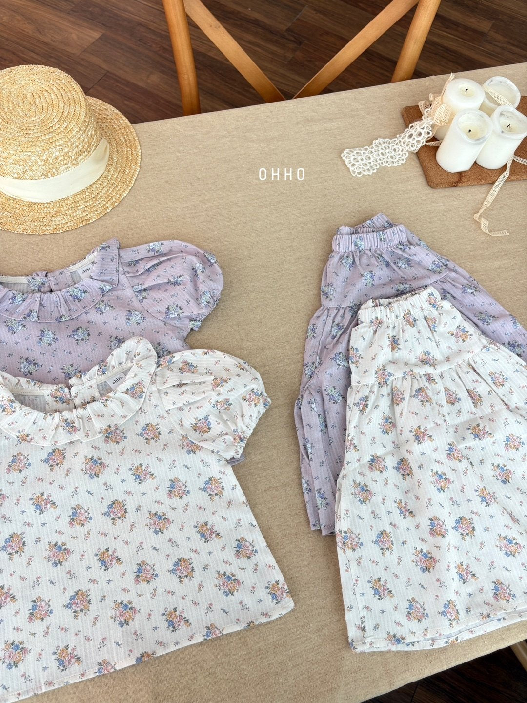 [ohho] Rose Frill Blouse_2colors
