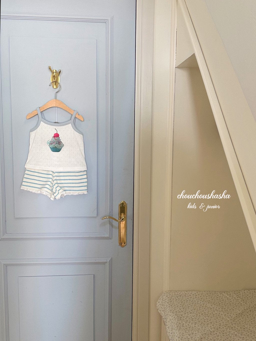 [CHOUCHOUSHASHA] Sherbet Sleeveless T-shirts_2colors