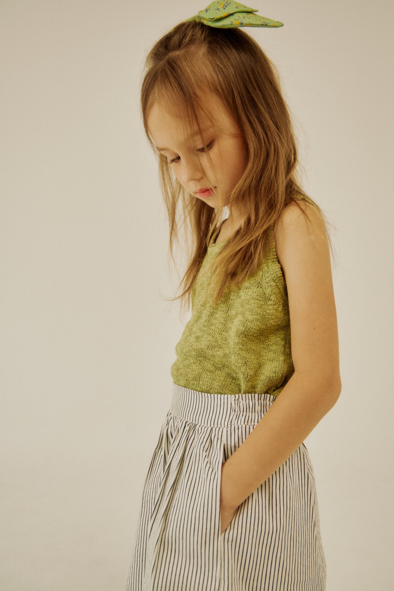 [Soye] Slub sleeveless_Green