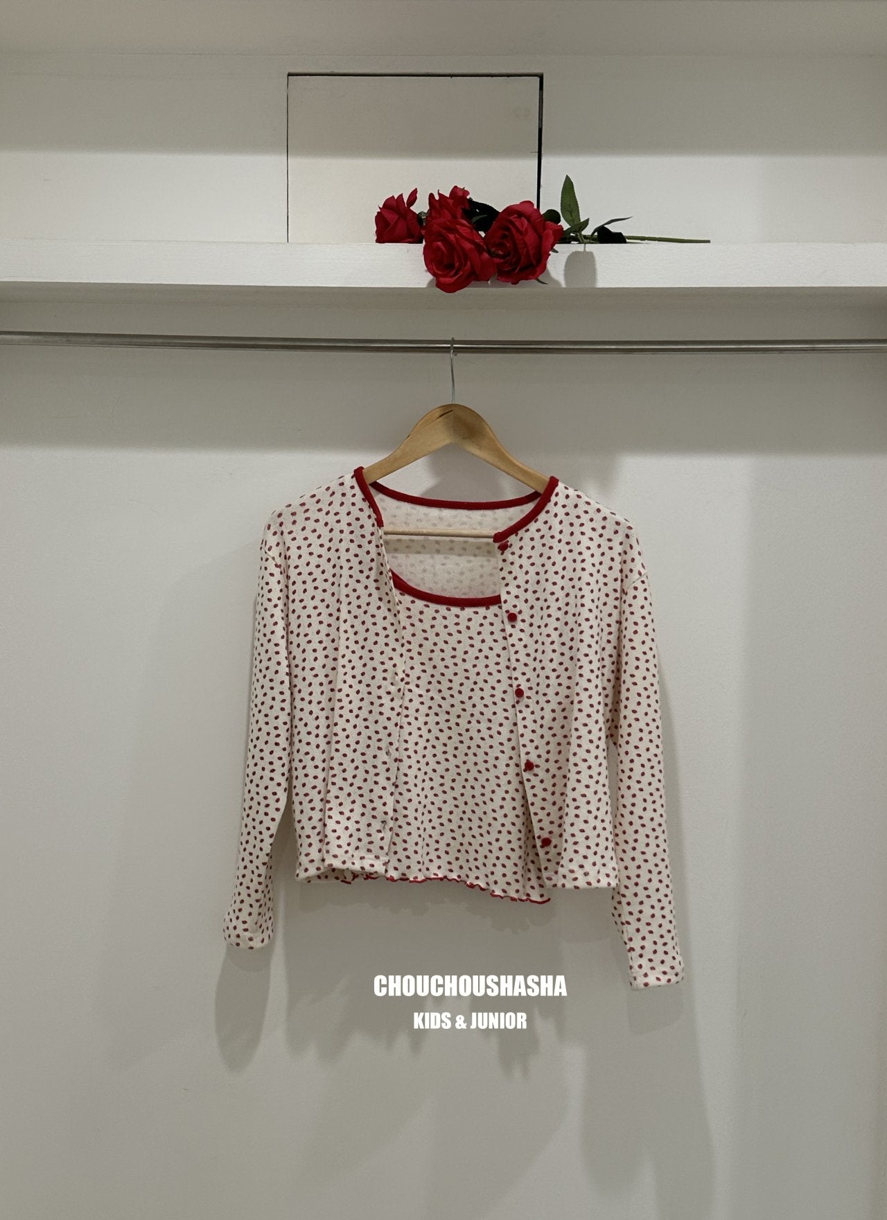 [CHOUCHOUSHASHA] Kancho Top Cardigan Set_Mom