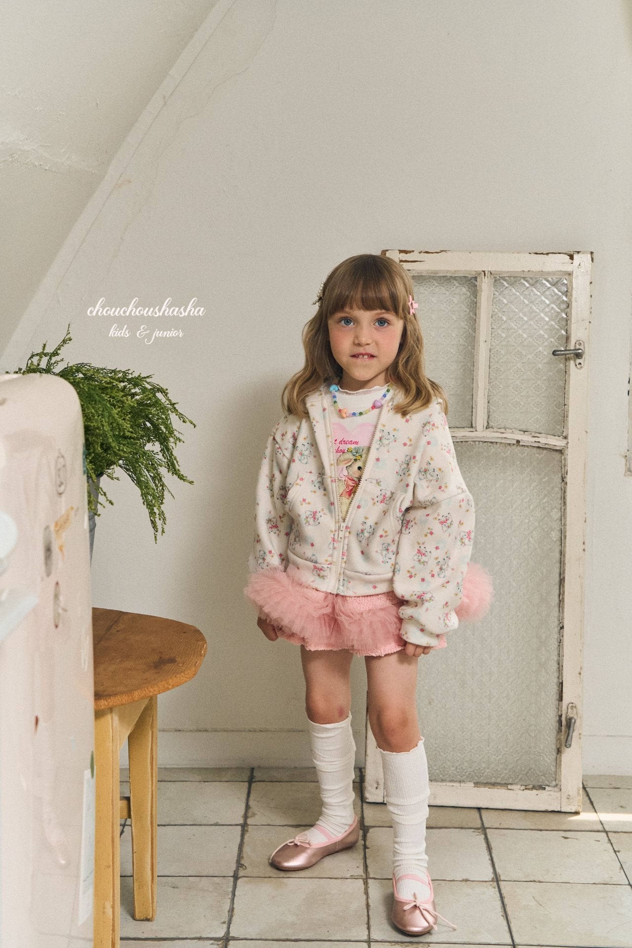 [CHOUCHOUSHASHA] Cozy Sheep Print Hoodie_Ivory
