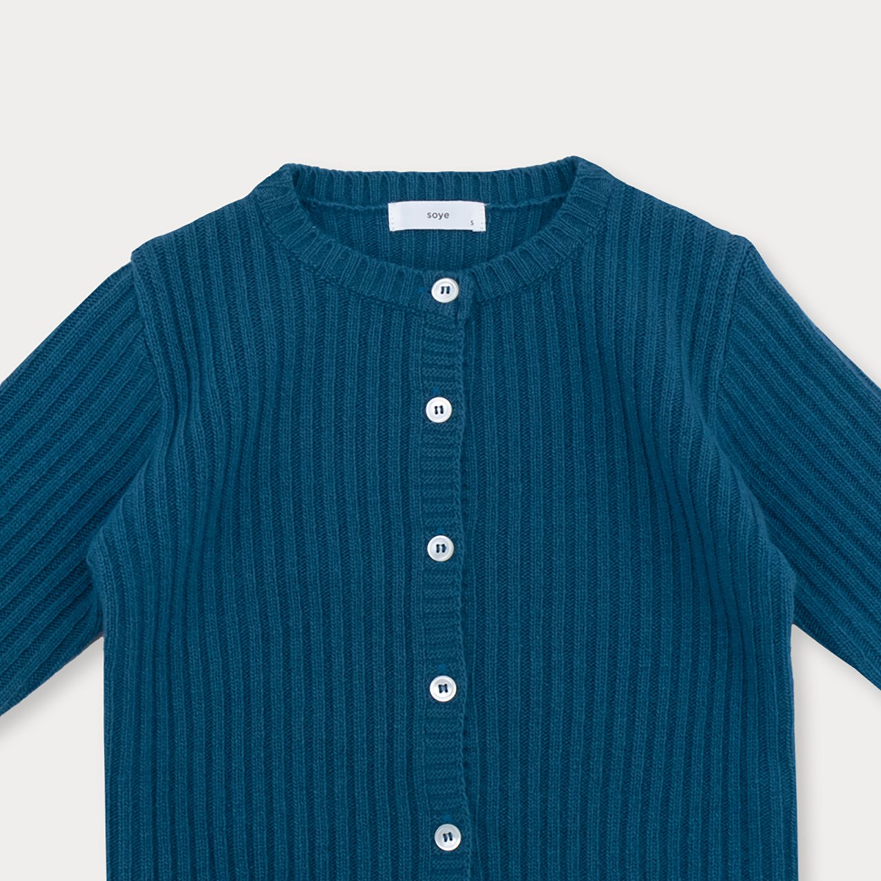 [Soye] Cashmere Rib Cardigan_Deep Blue