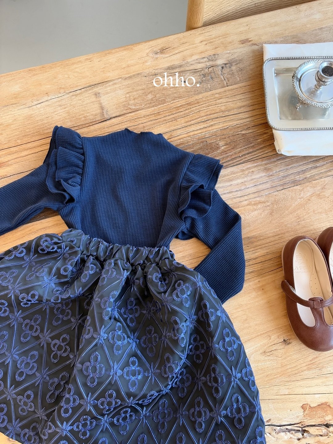 [ohho] Loa Jacquard Skirt_2colors