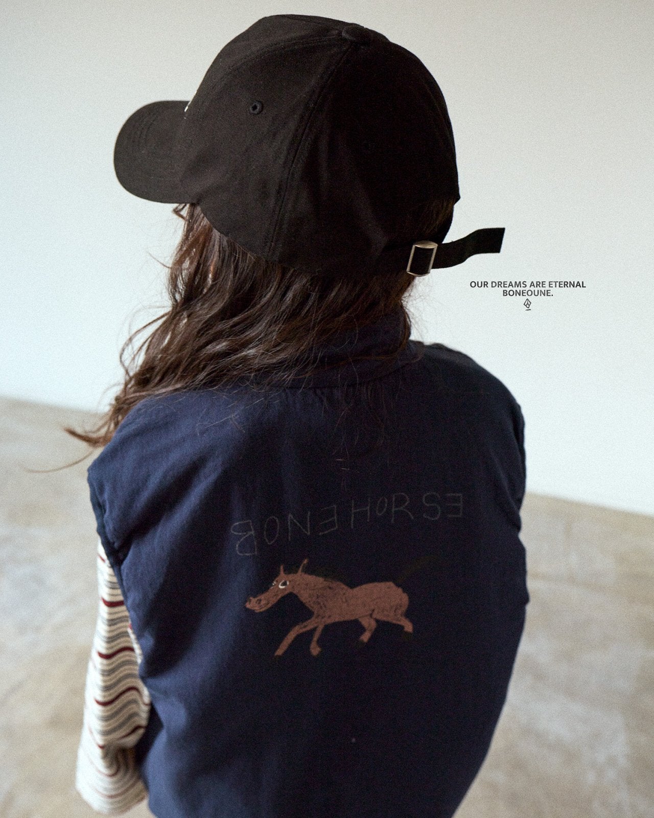 [BONEOUNE] Horse Rib Binding Vest_2colors