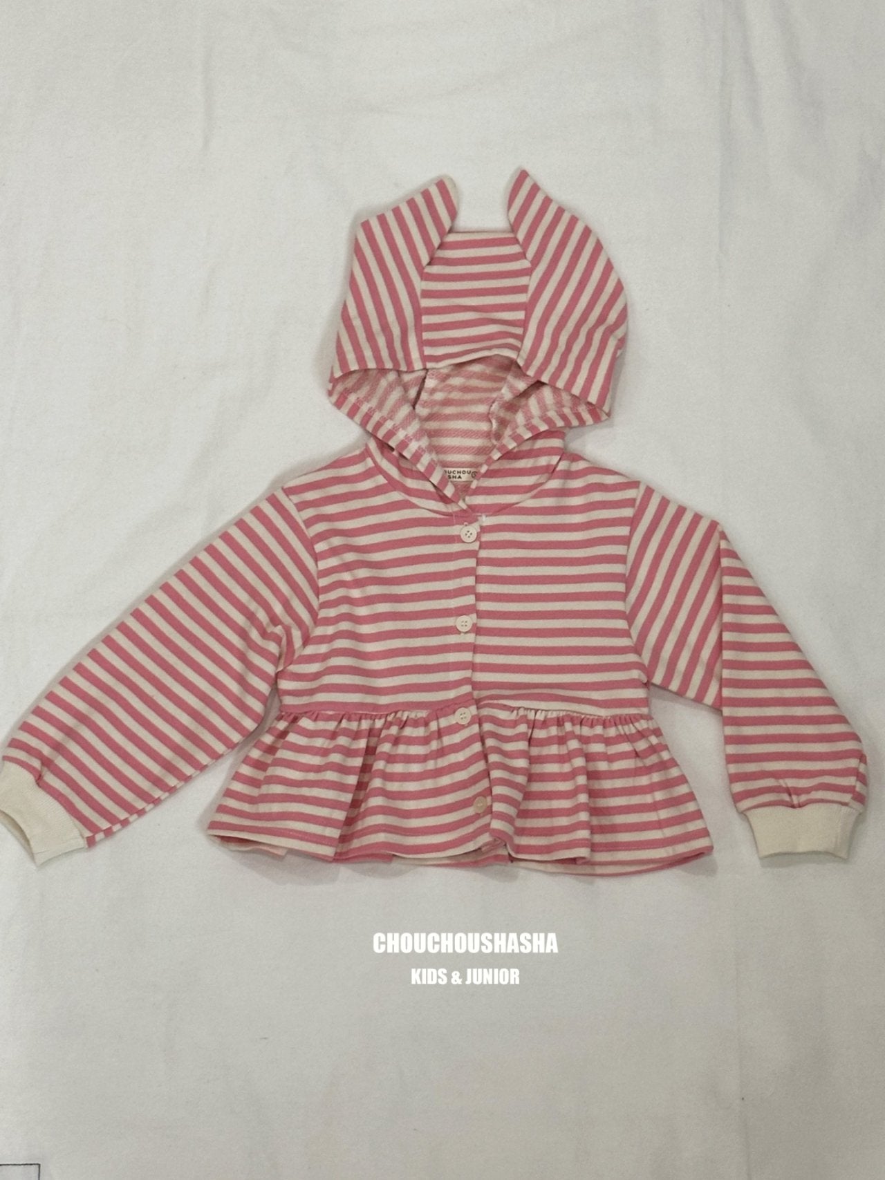 [CHOUCHOUSHASHA] Kitsch Hoodie Cardigan_Pink