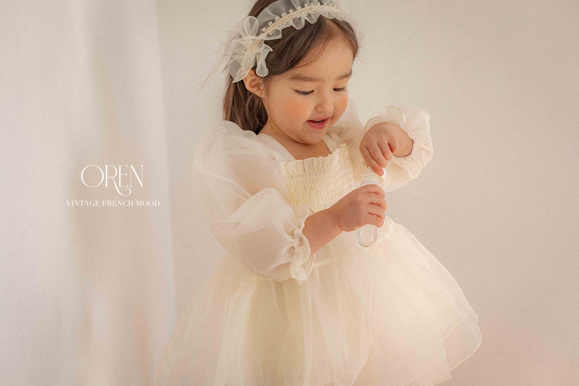 [OREN] Say Organza Dress(KIDS)_Cream