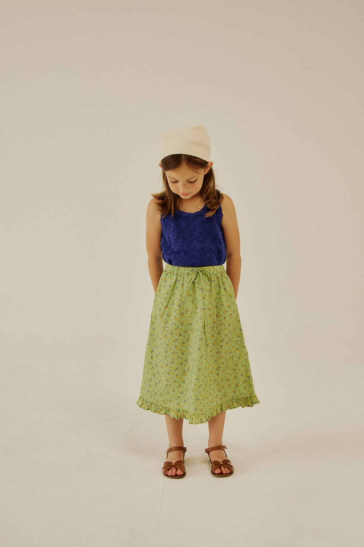 [Soye] Shoe frill long skirt_Green