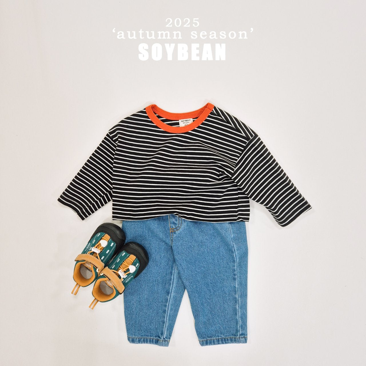 [SOYBEAN] Autumn Captain Striped T-Shirt_5colors