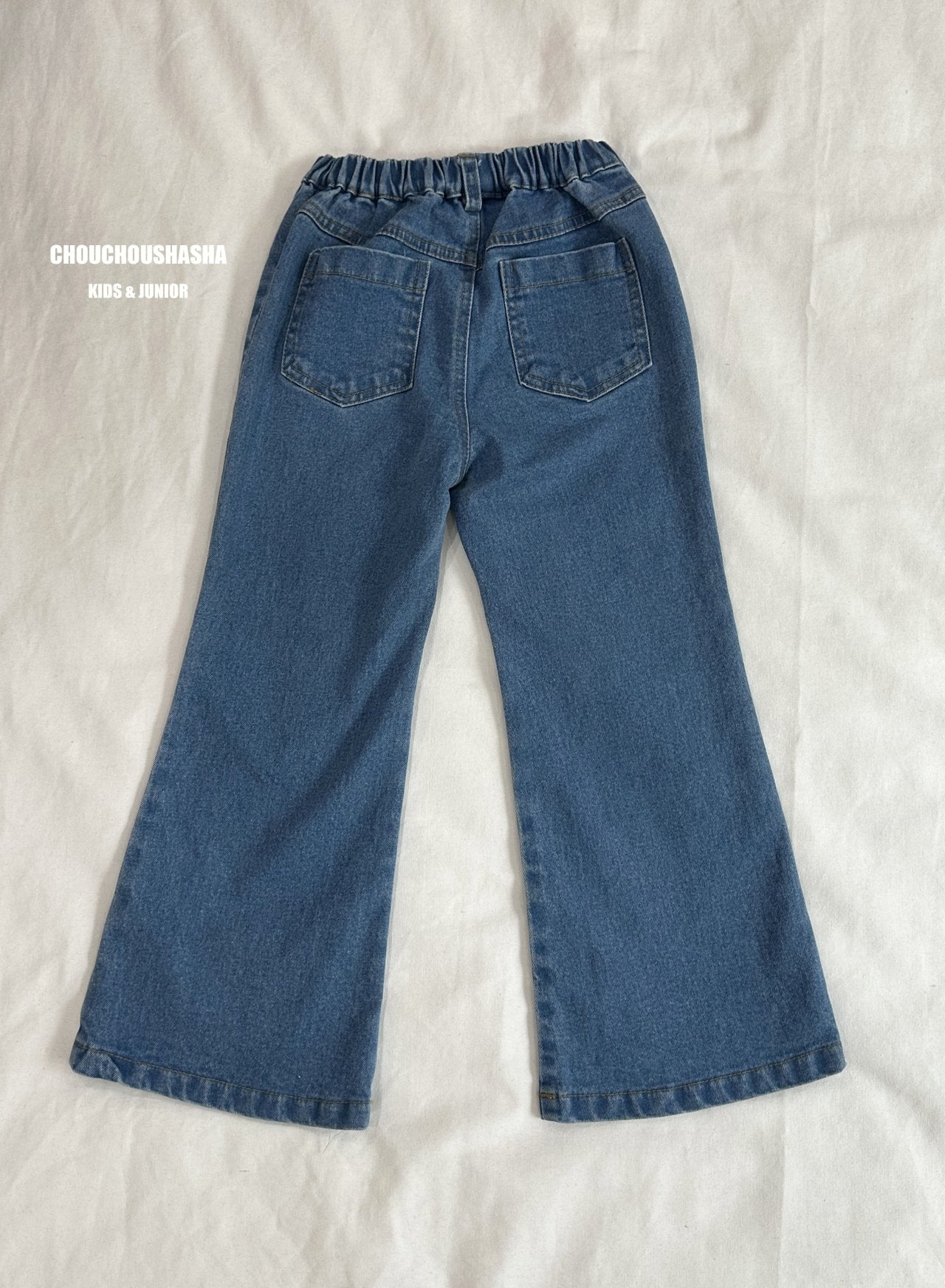 [CHOUCHOUSHASHA] Ribbon Flare Denim Pants