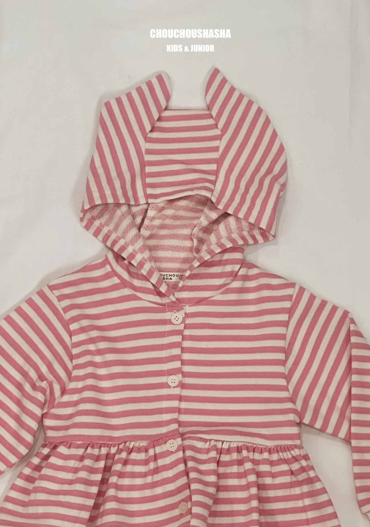 [CHOUCHOUSHASHA] Kitsch Hoodie Cardigan_Pink