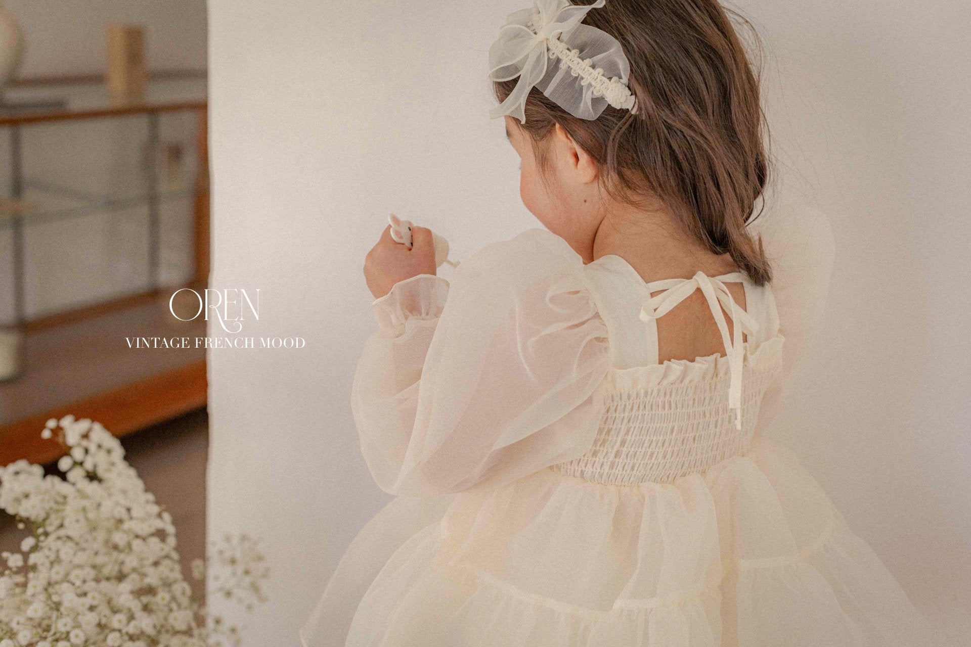 [OREN] Say Organza Dress(KIDS)_Cream