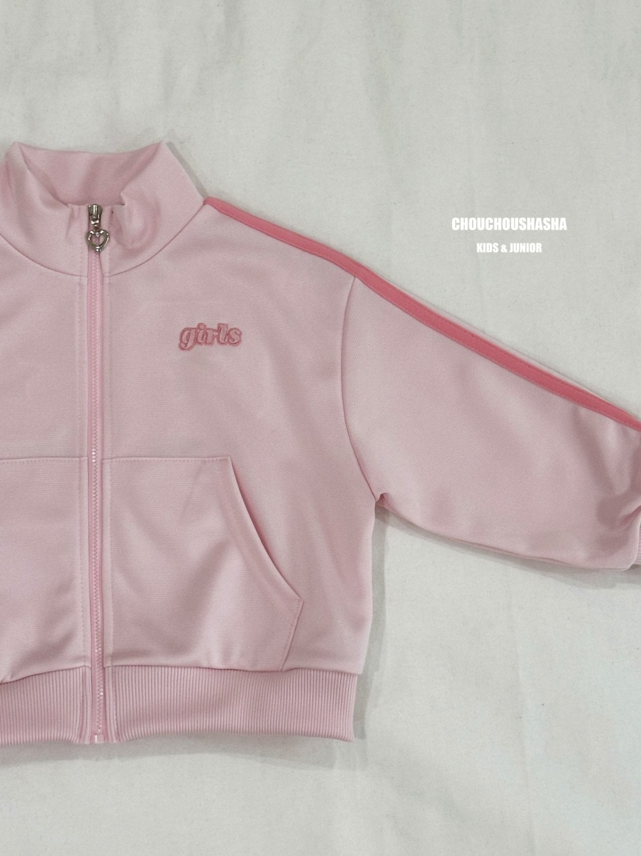 [CHOUCHOUSHASHA] 99 Girls Zip-up Jumper_Pink