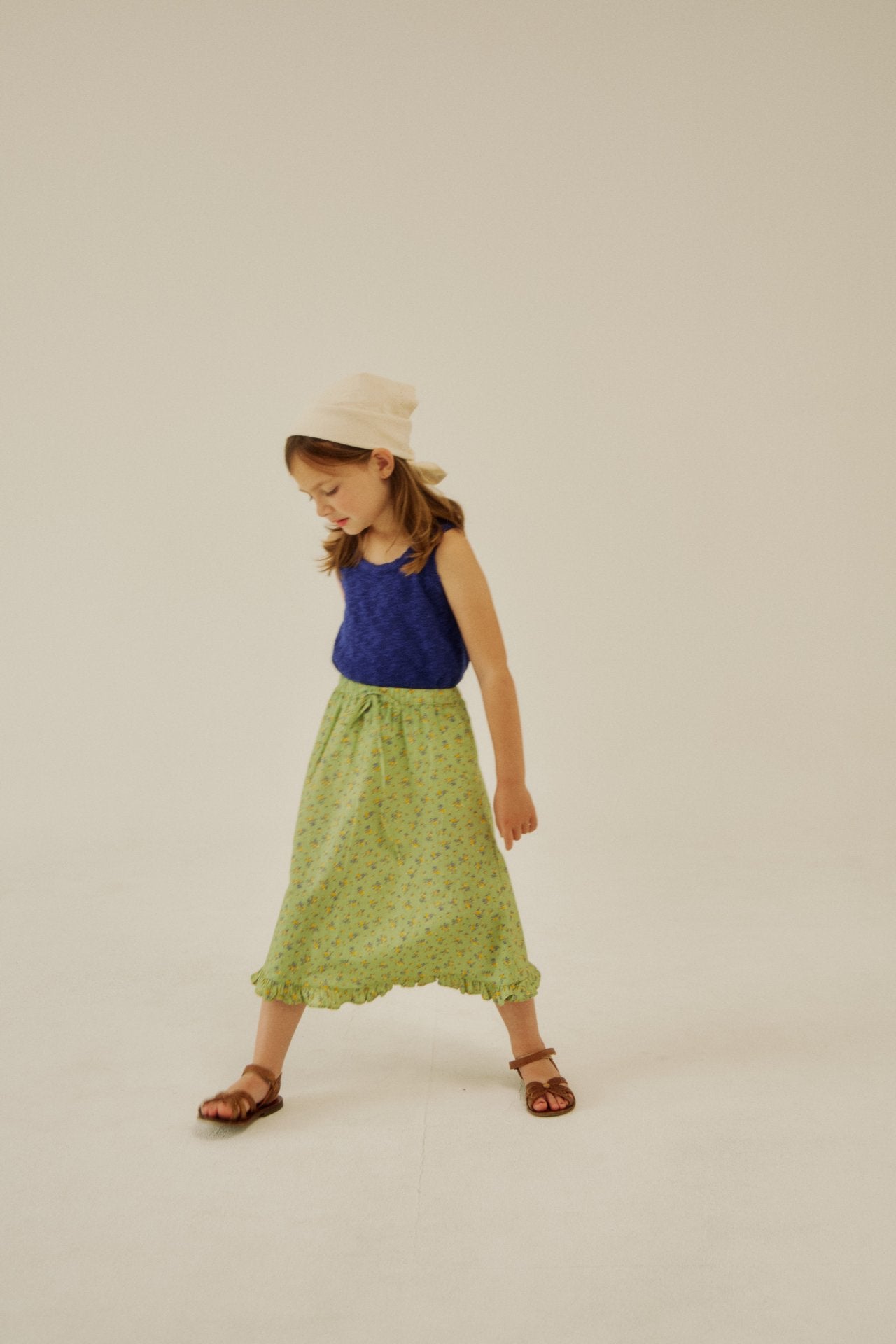 [Soye] Shoe frill long skirt_Green