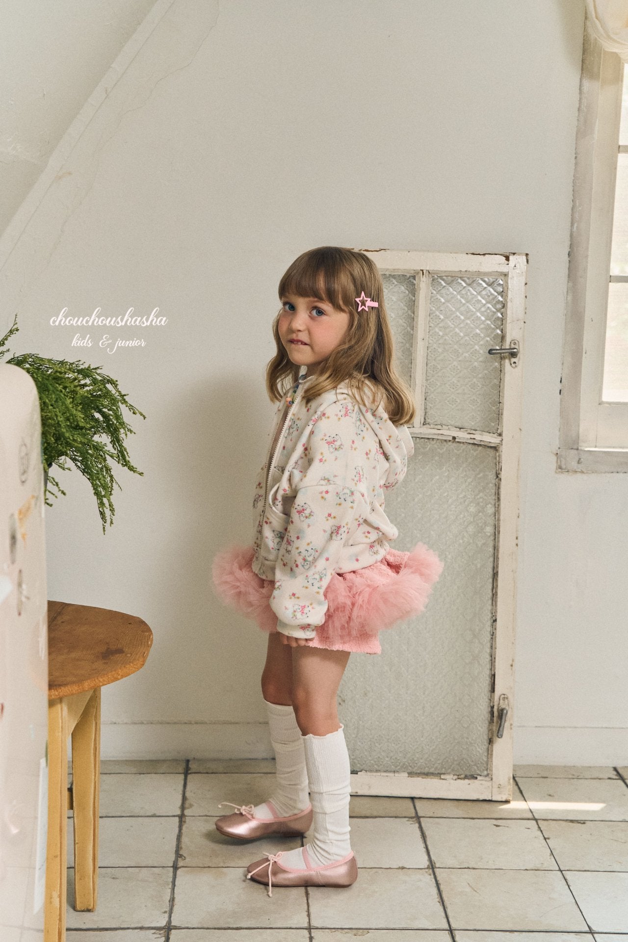 [CHOUCHOUSHASHA] Cozy Sheep Print Hoodie_Ivory