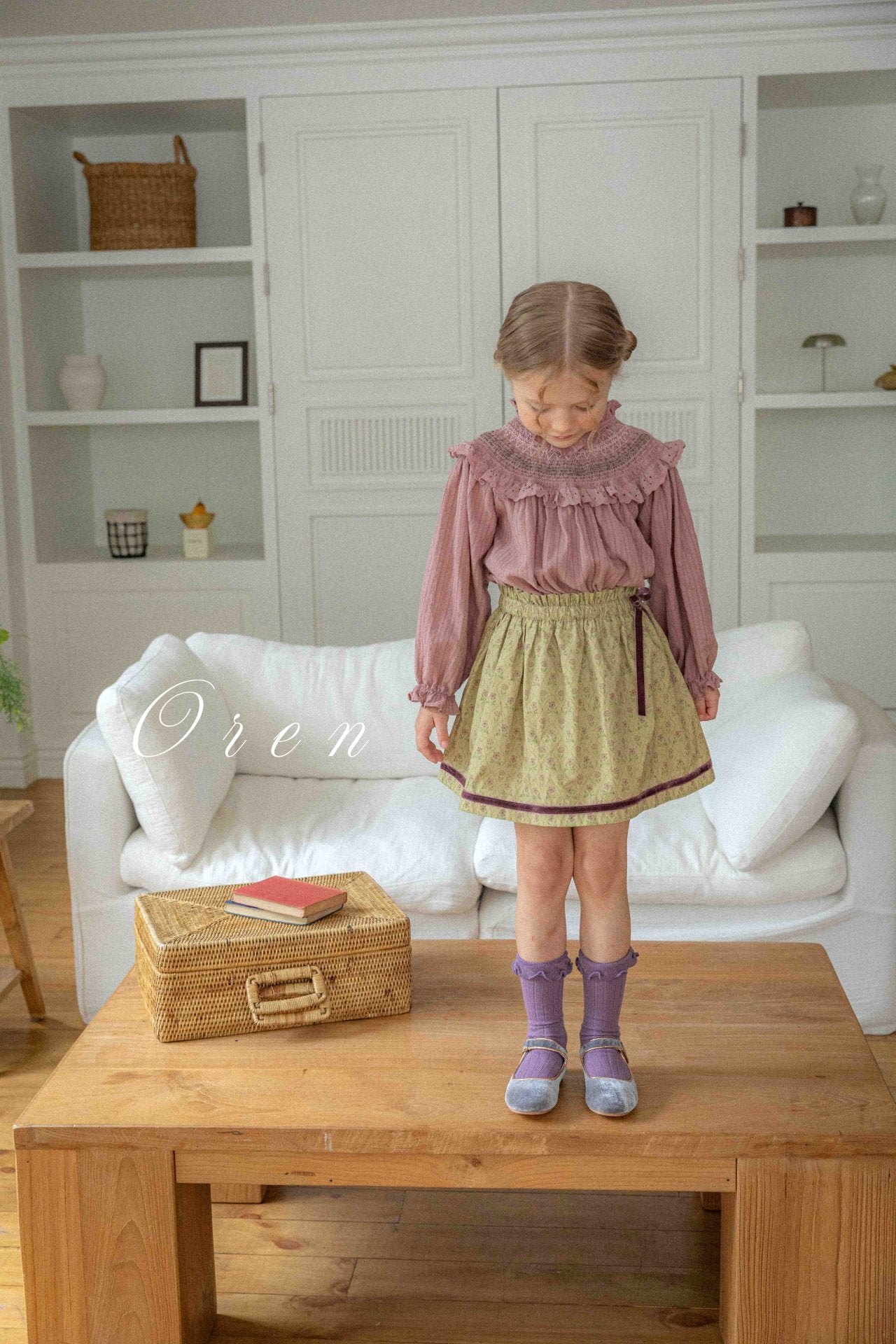[OREN] (KIDS)Rosis Smocked Blouse_2colors