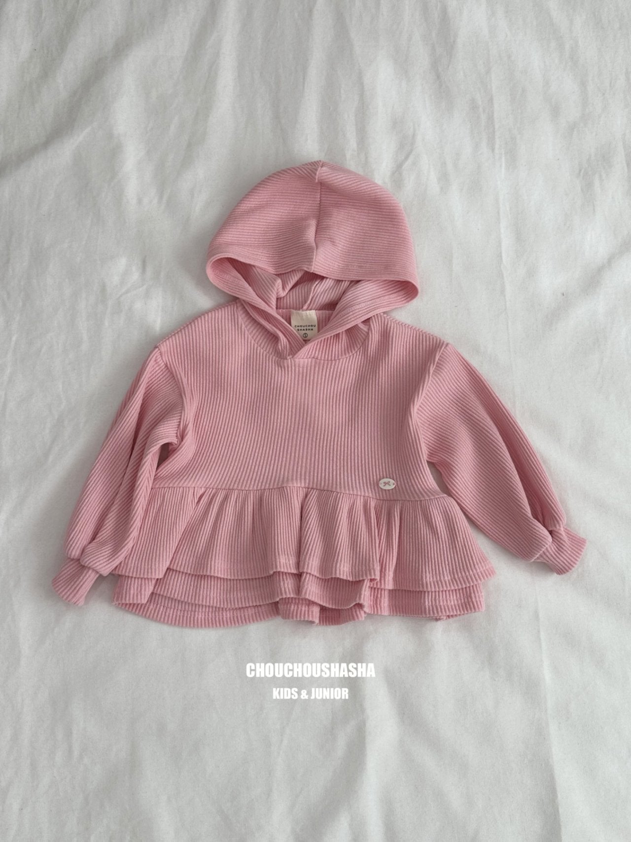 [CHOUCHOUSHASHA] Plop Hoodie T-shirt_Pink