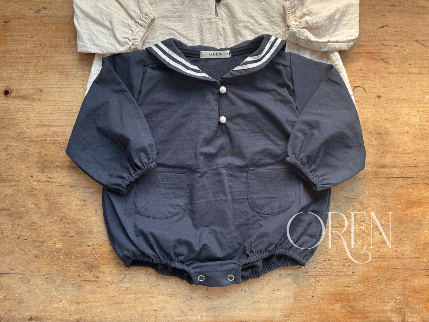 [OREN] Matthieu Marine Suit(BEBE)_Cream/Navy