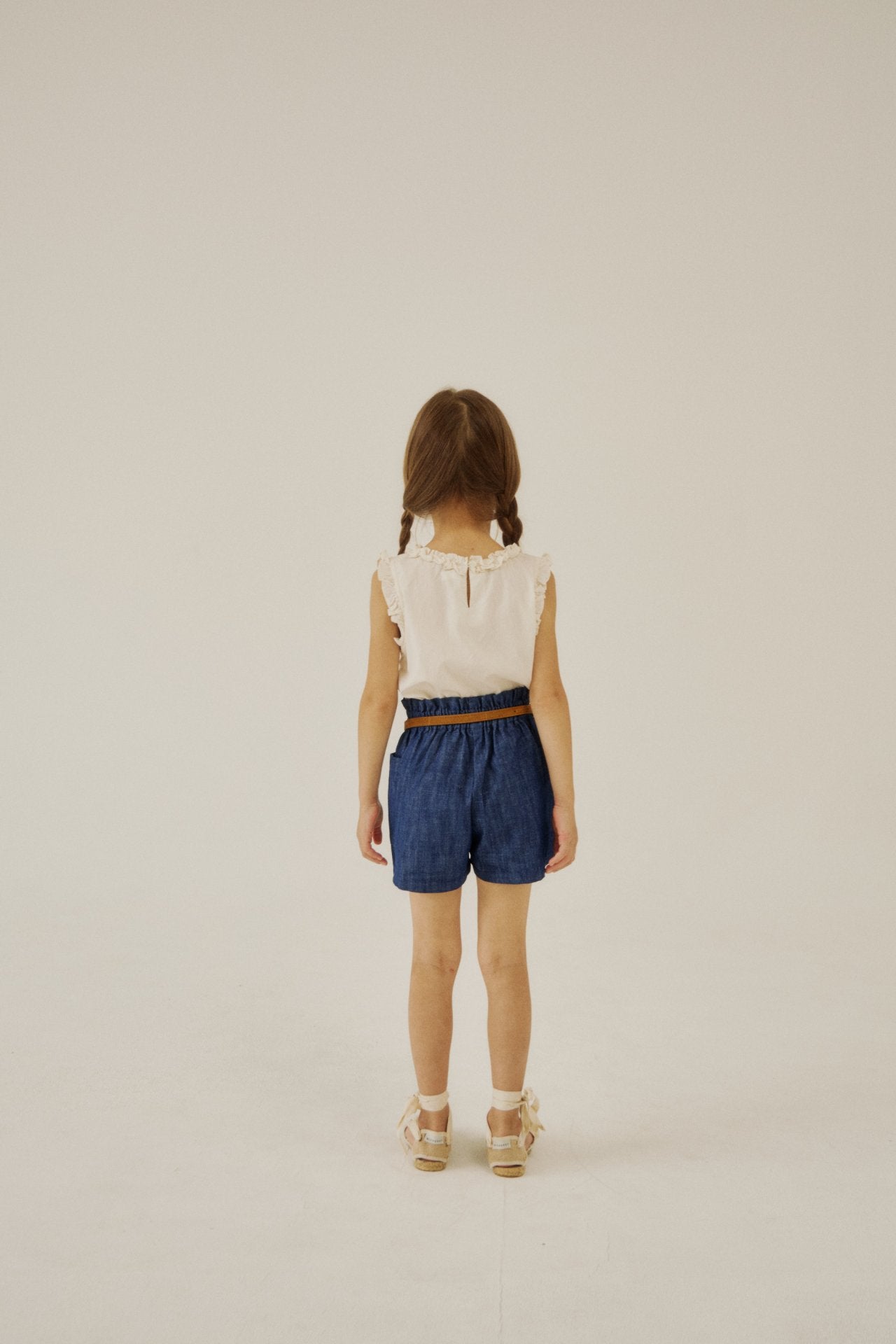 [Soye] Cream frill pants_Denim