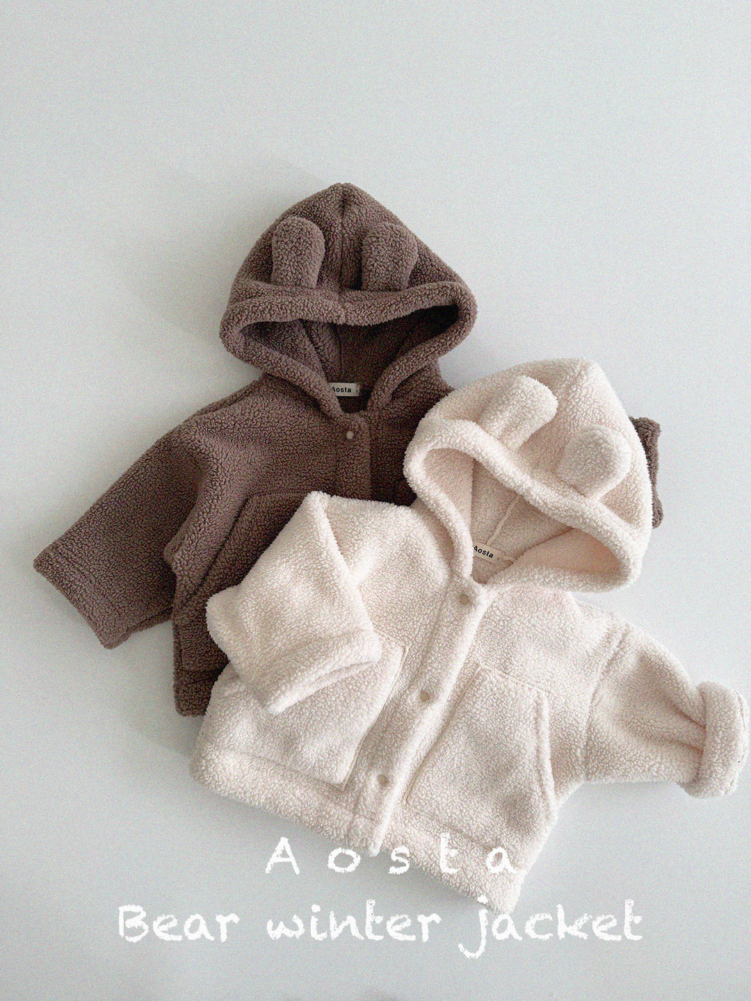 [AOSTA] Bear_Fleece Jacket_2colors