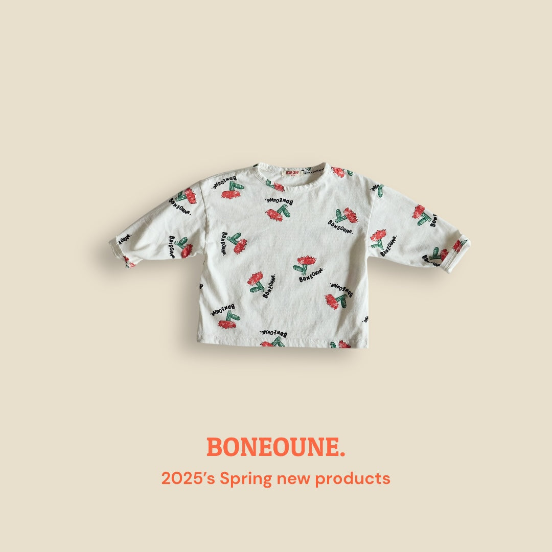 [BONEOUNE] Skech Flower Single T-shirt_3colors