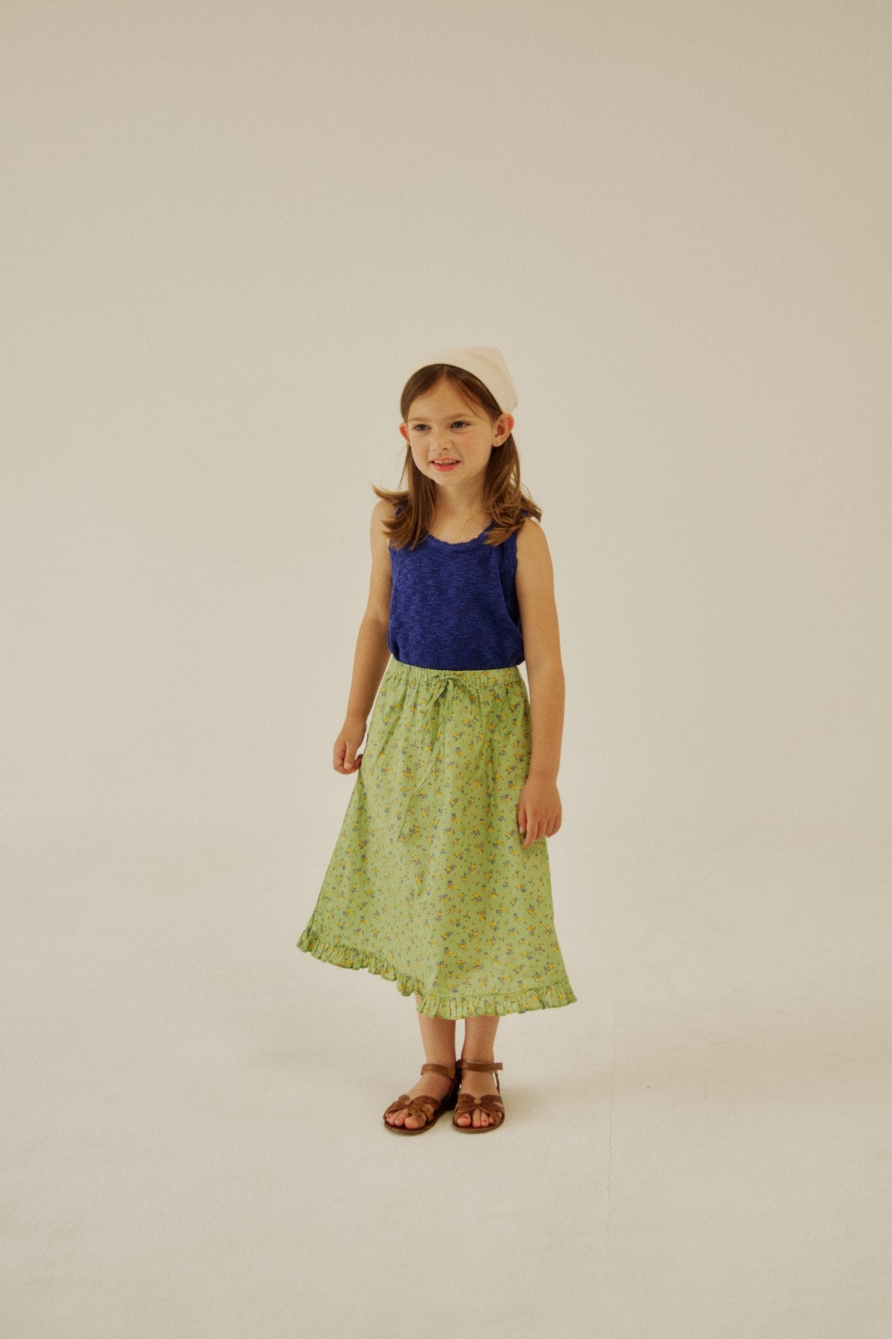 [Soye] Shoe frill long skirt_Green