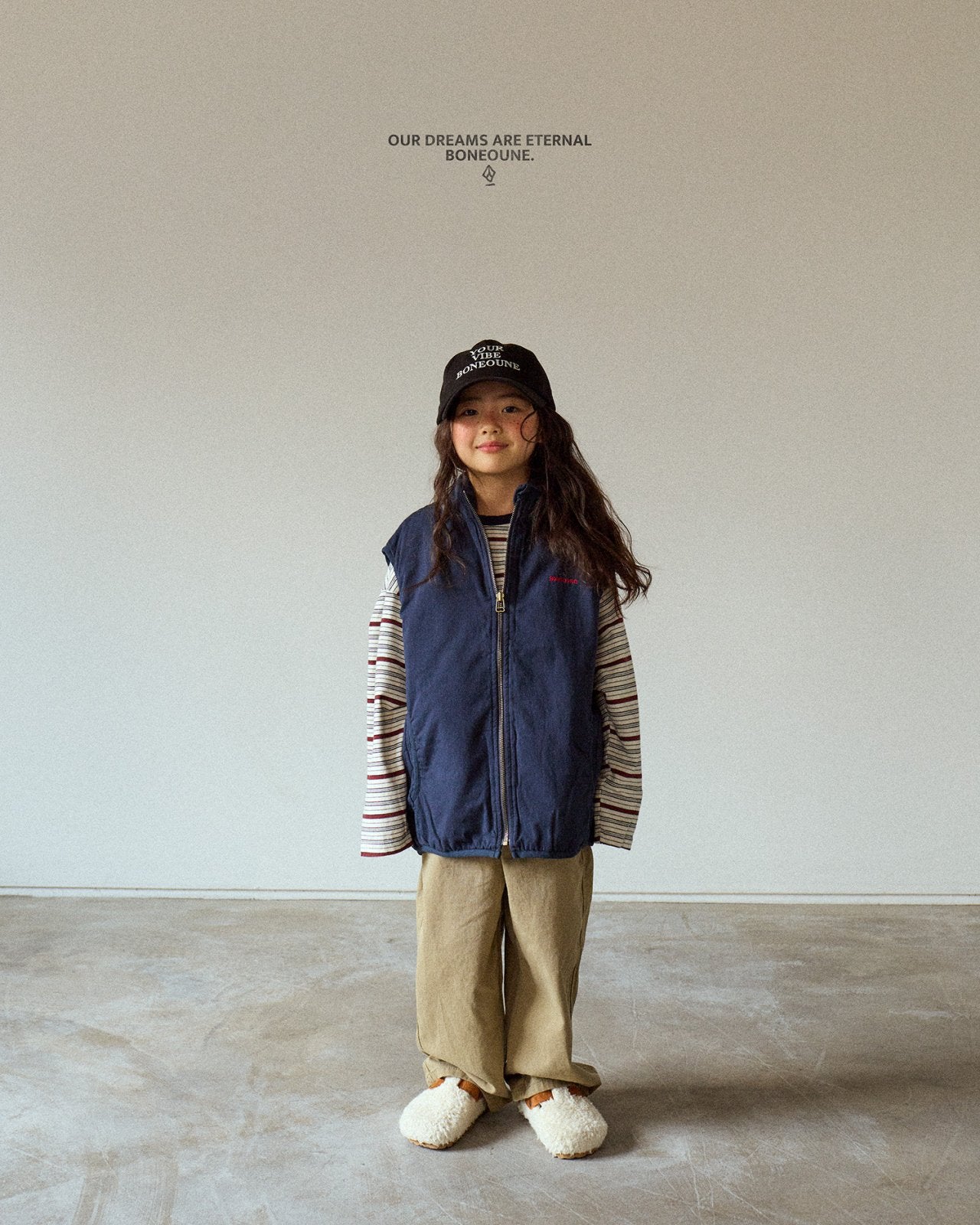 [BONEOUNE] Horse Rib Binding Vest_2colors