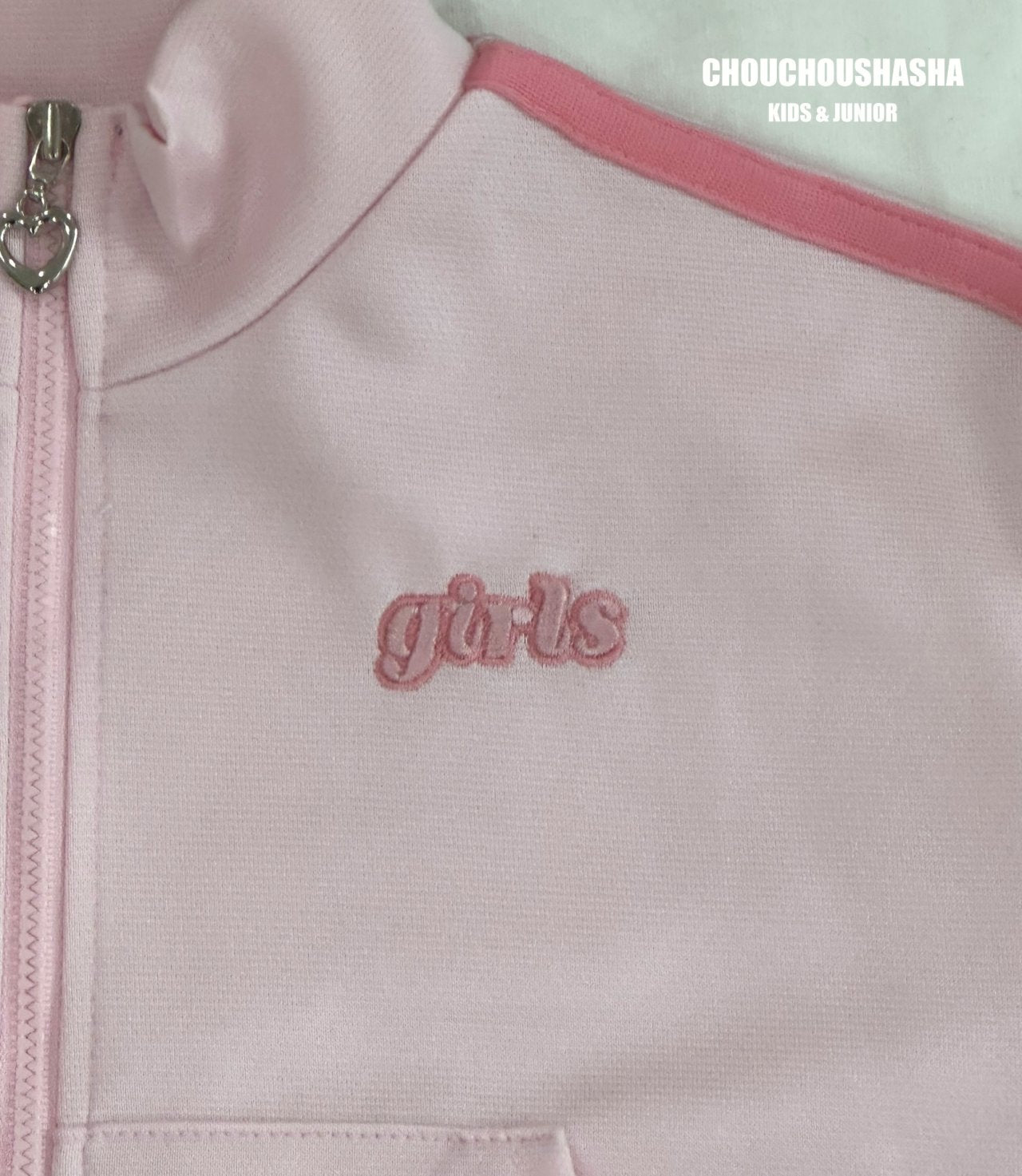 [CHOUCHOUSHASHA] 99 Girls Zip-up Jumper_Pink