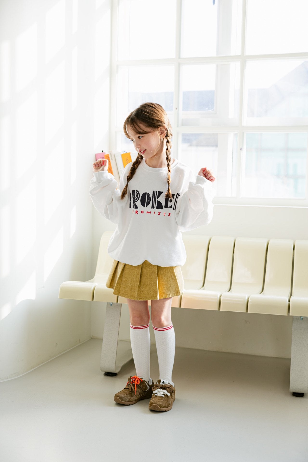 [DOREDORE] Denim Wrap Skort_Beige