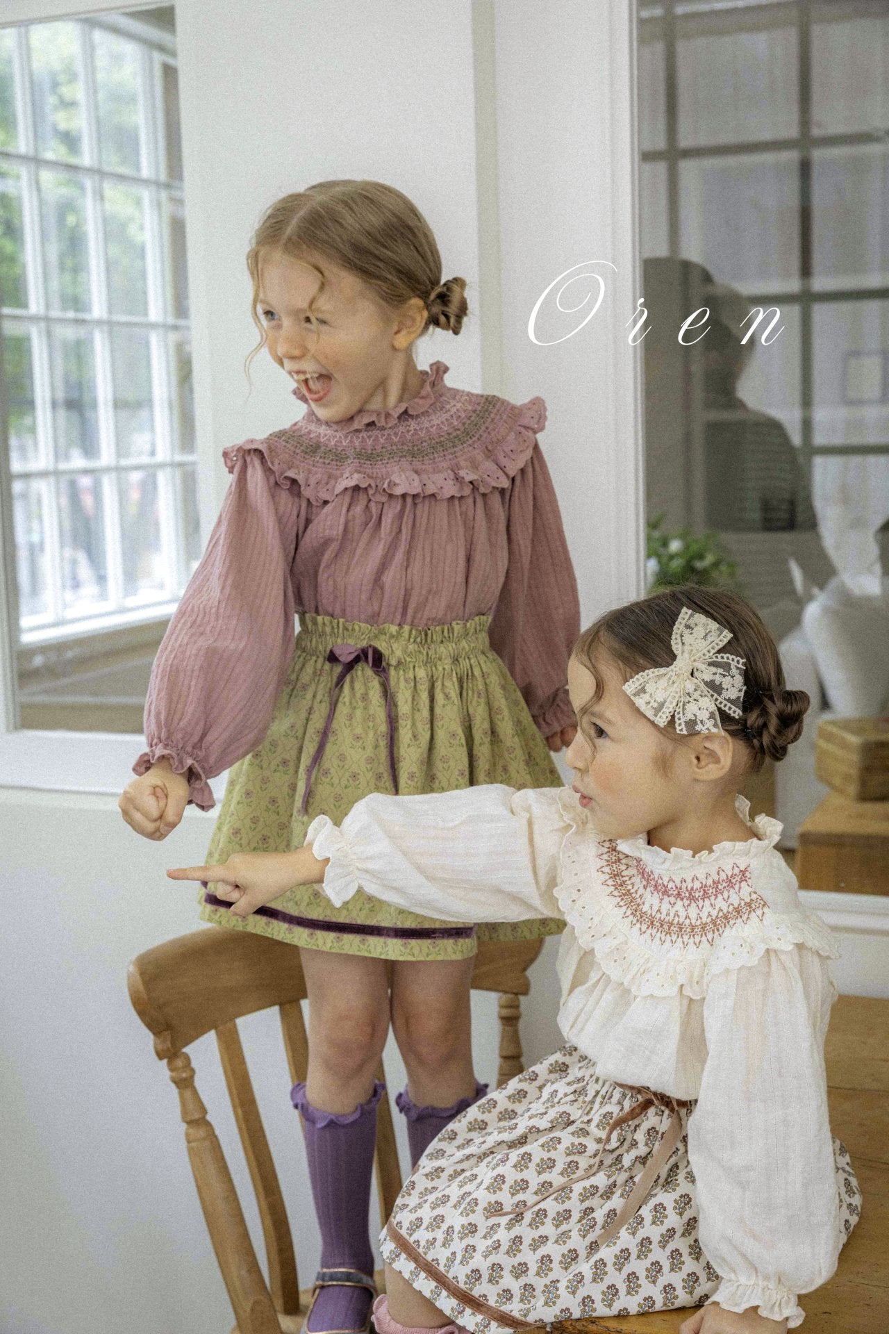 [OREN] (KIDS)Caramel Flare Skirt_2colors