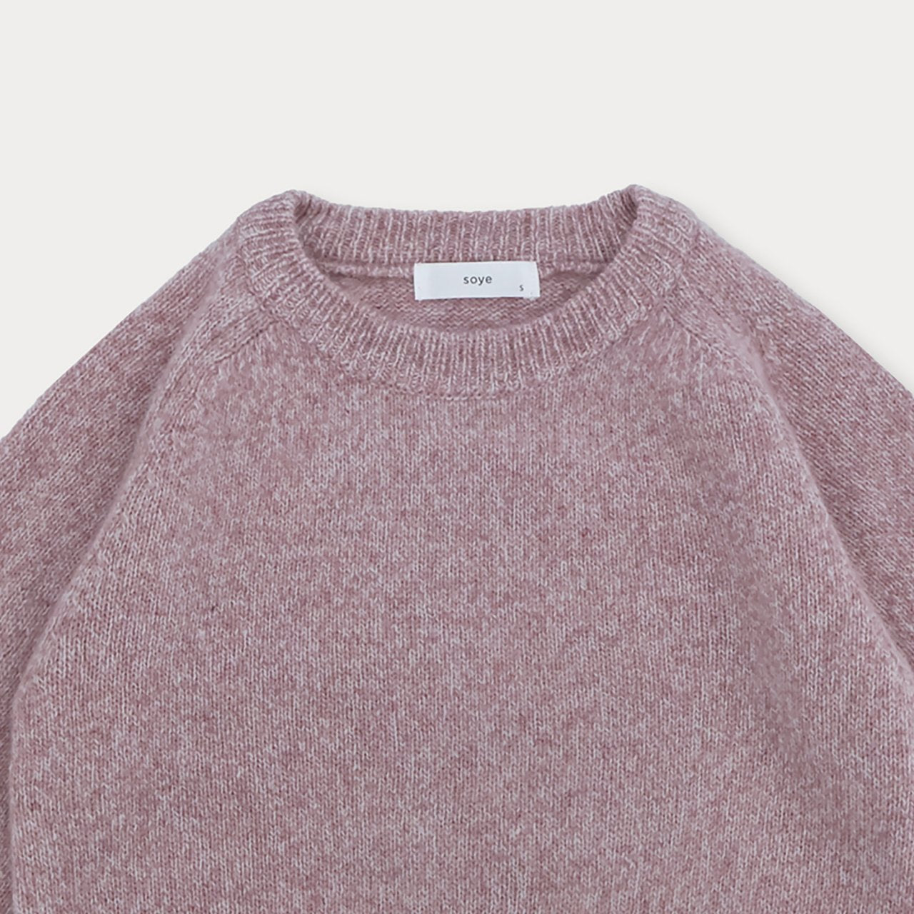 [Soye] Raccoon Round Knit_Pink