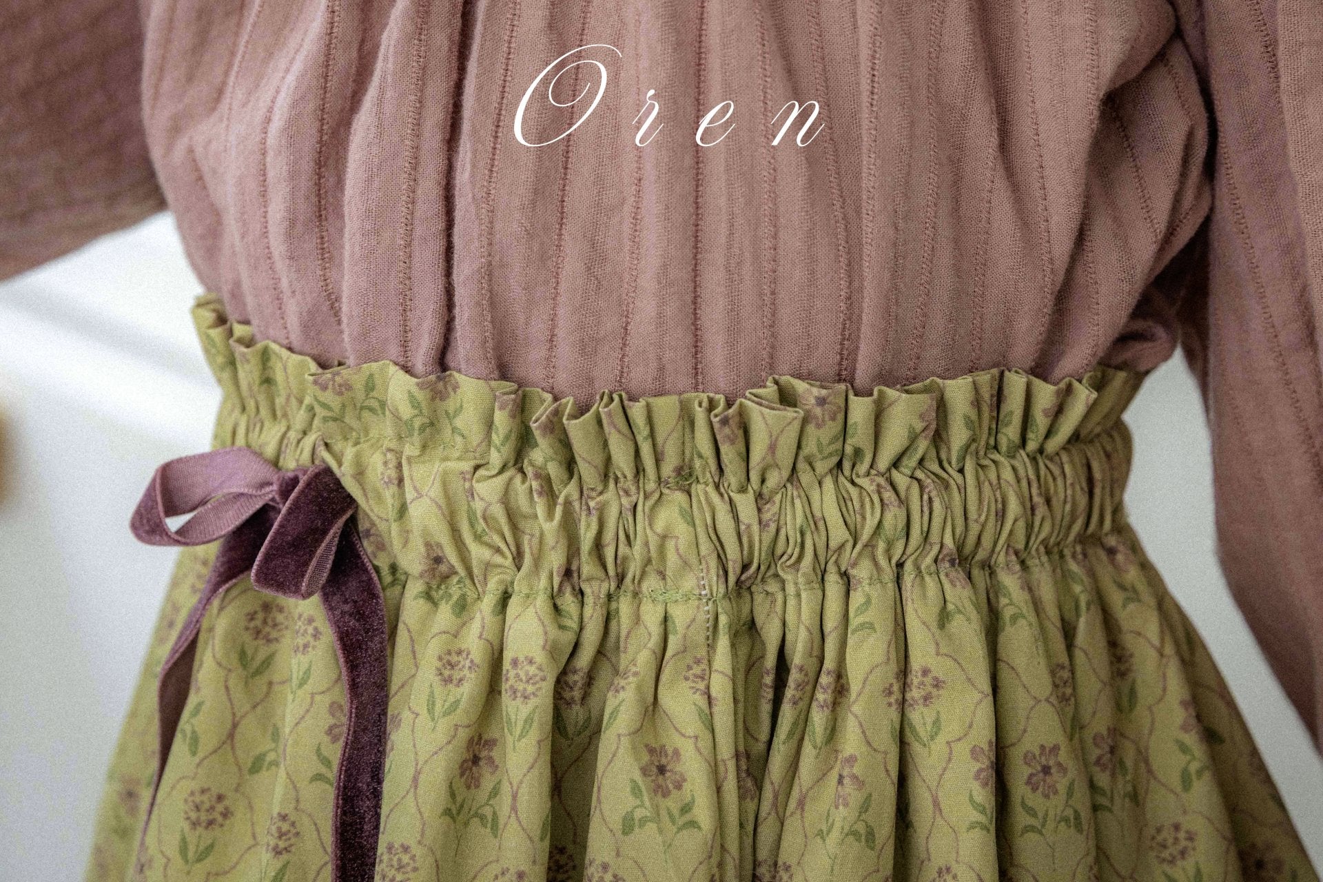 [OREN] (KIDS)Caramel Flare Skirt_2colors