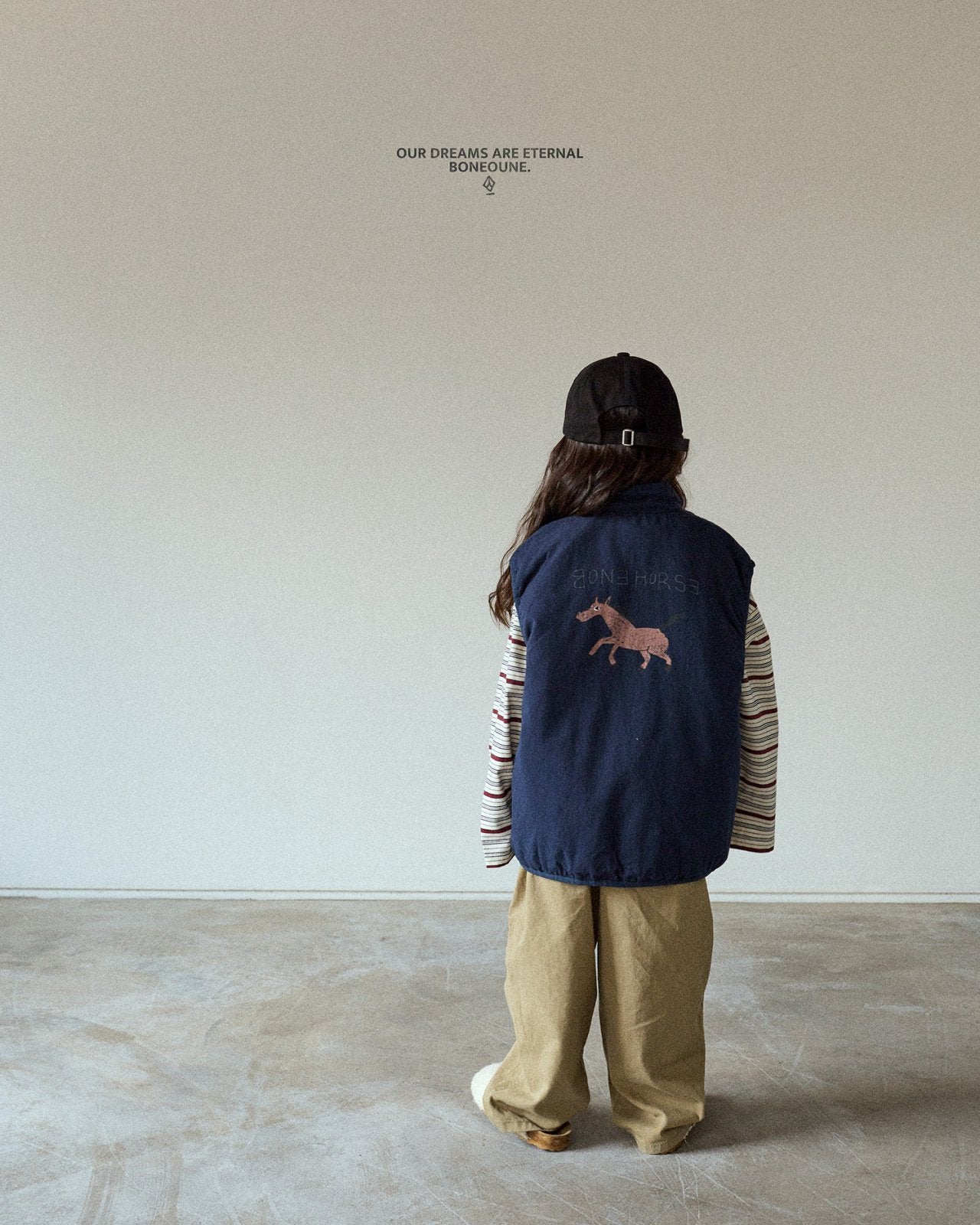 [BONEOUNE] Horse Rib Binding Vest_2colors