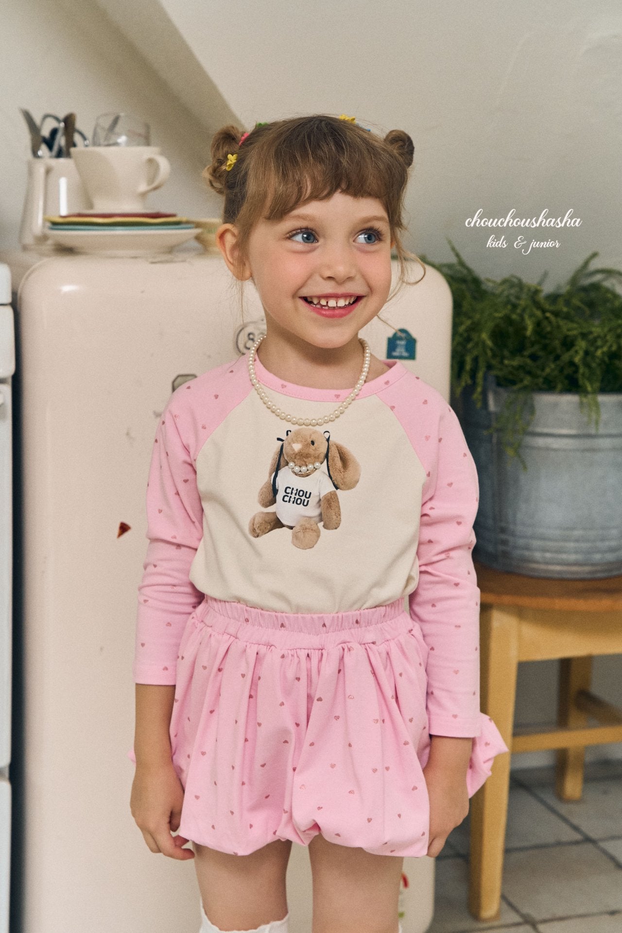 [CHOUCHOUSHASHA] Love Me Rabbit T-shirts_2colors