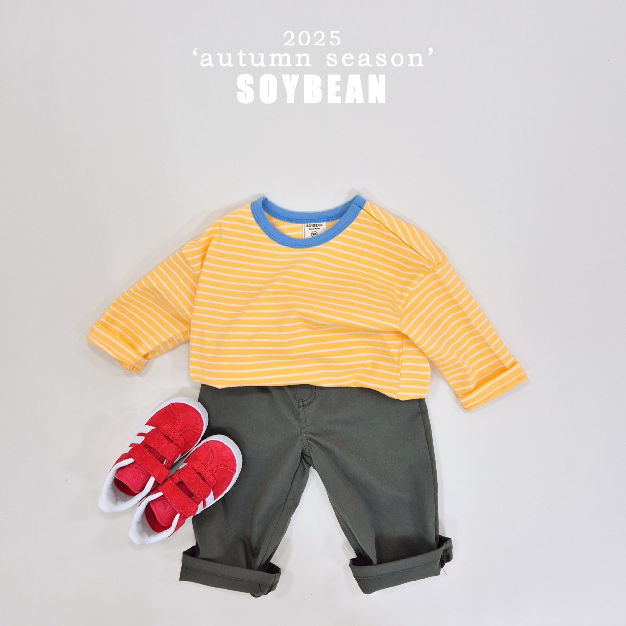 [SOYBEAN] Autumn Captain Striped T-Shirt_5colors