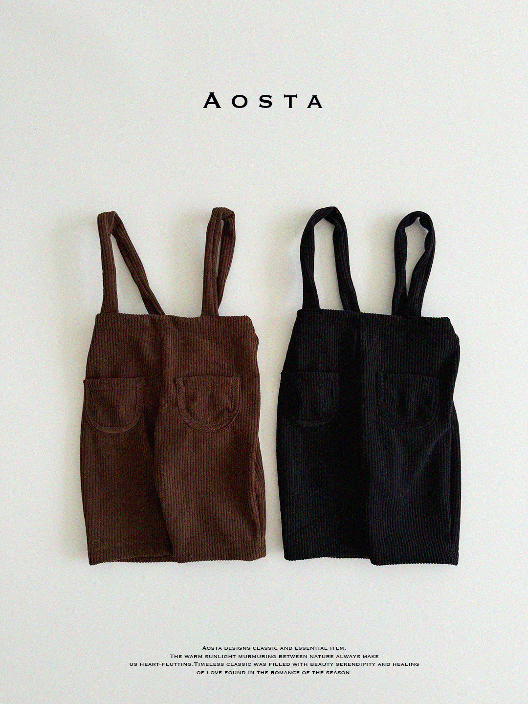 [AOSTA] Coduroy_Suspenders_2colors