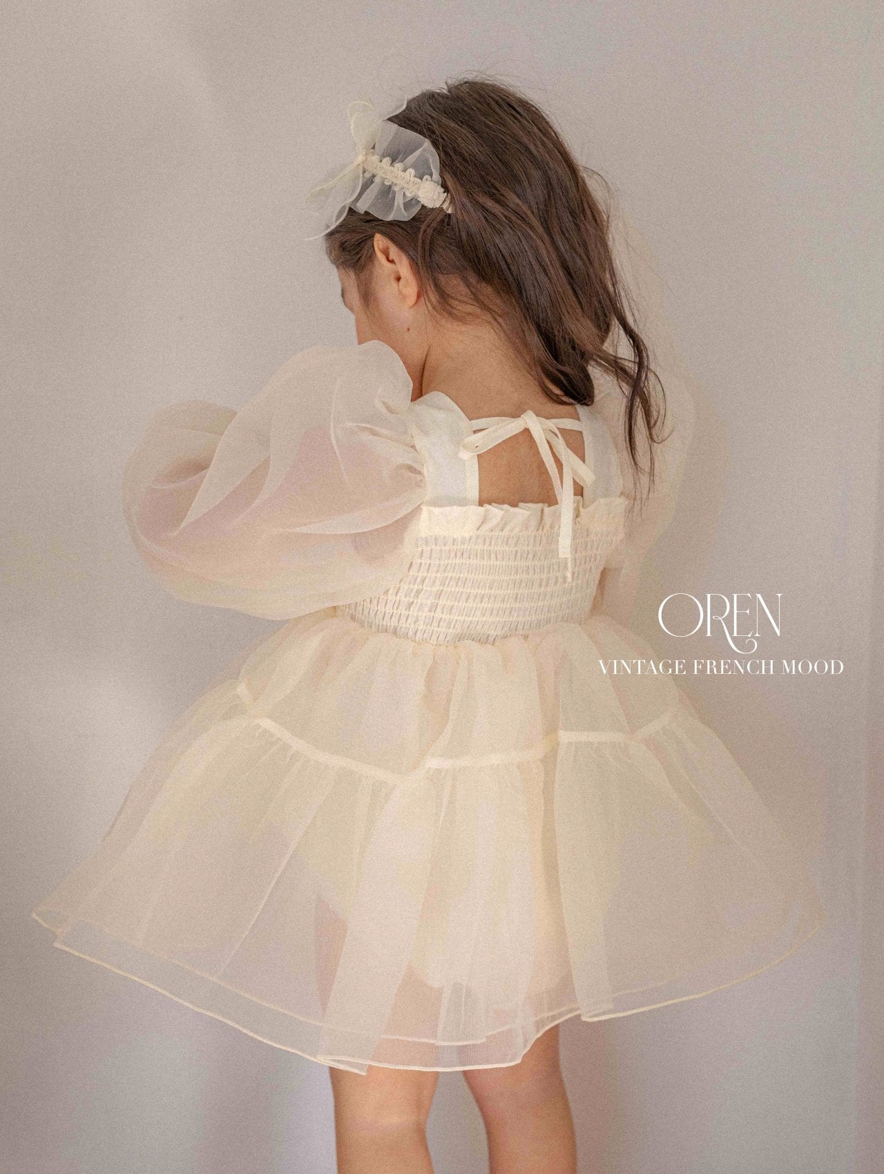 [OREN] Say Organza Dress(KIDS)_Cream