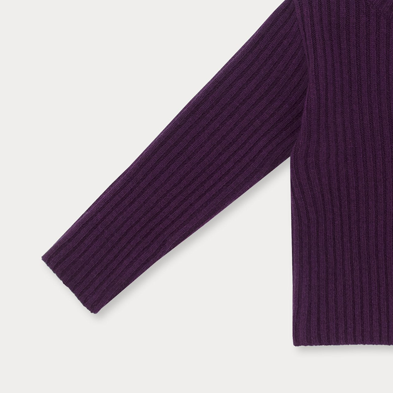 [Soye] Cashmere Rib Cardigan_Purple