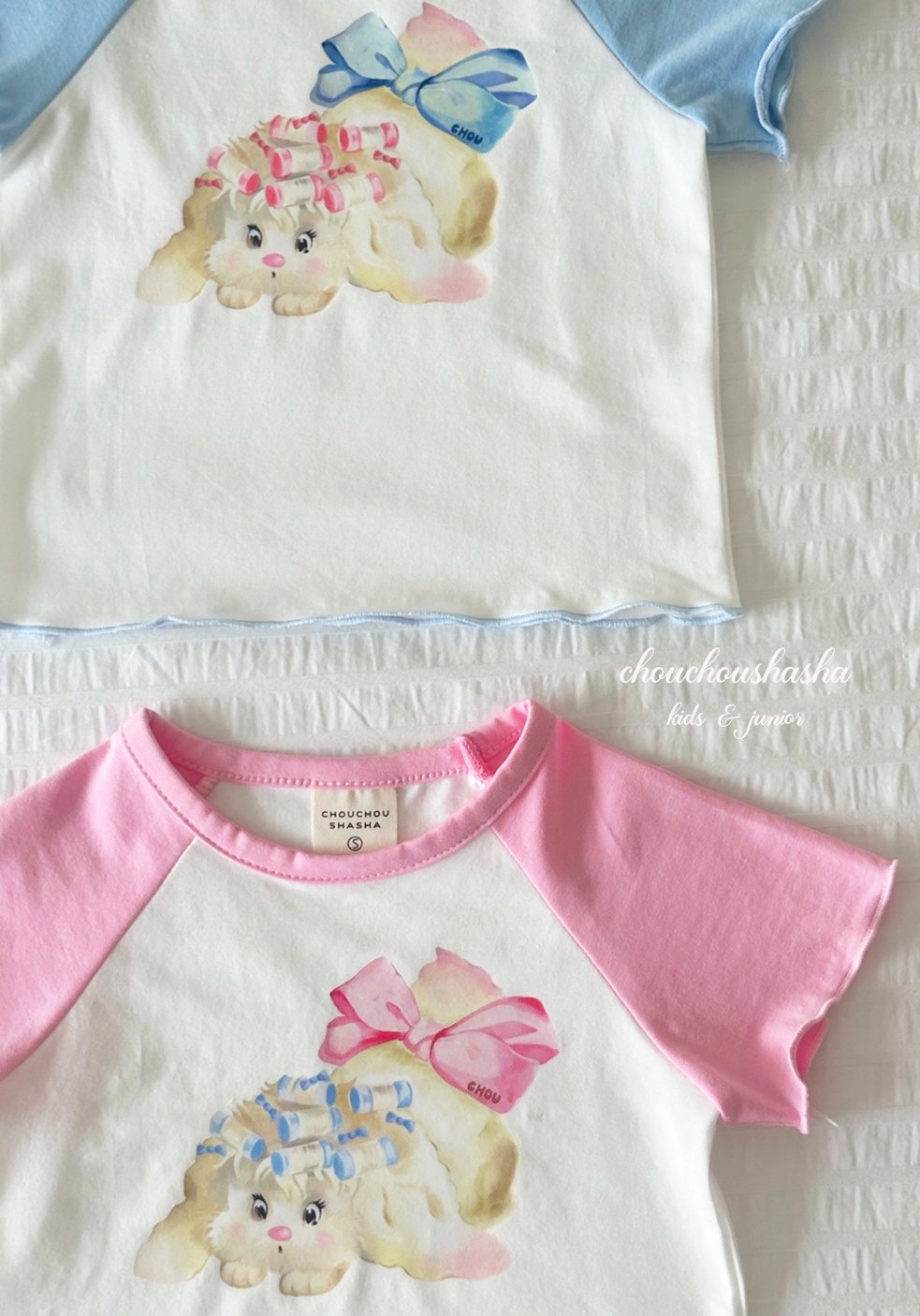 [CHOUCHOUSHASHA] Rolly Raglan T-shirts_2colors