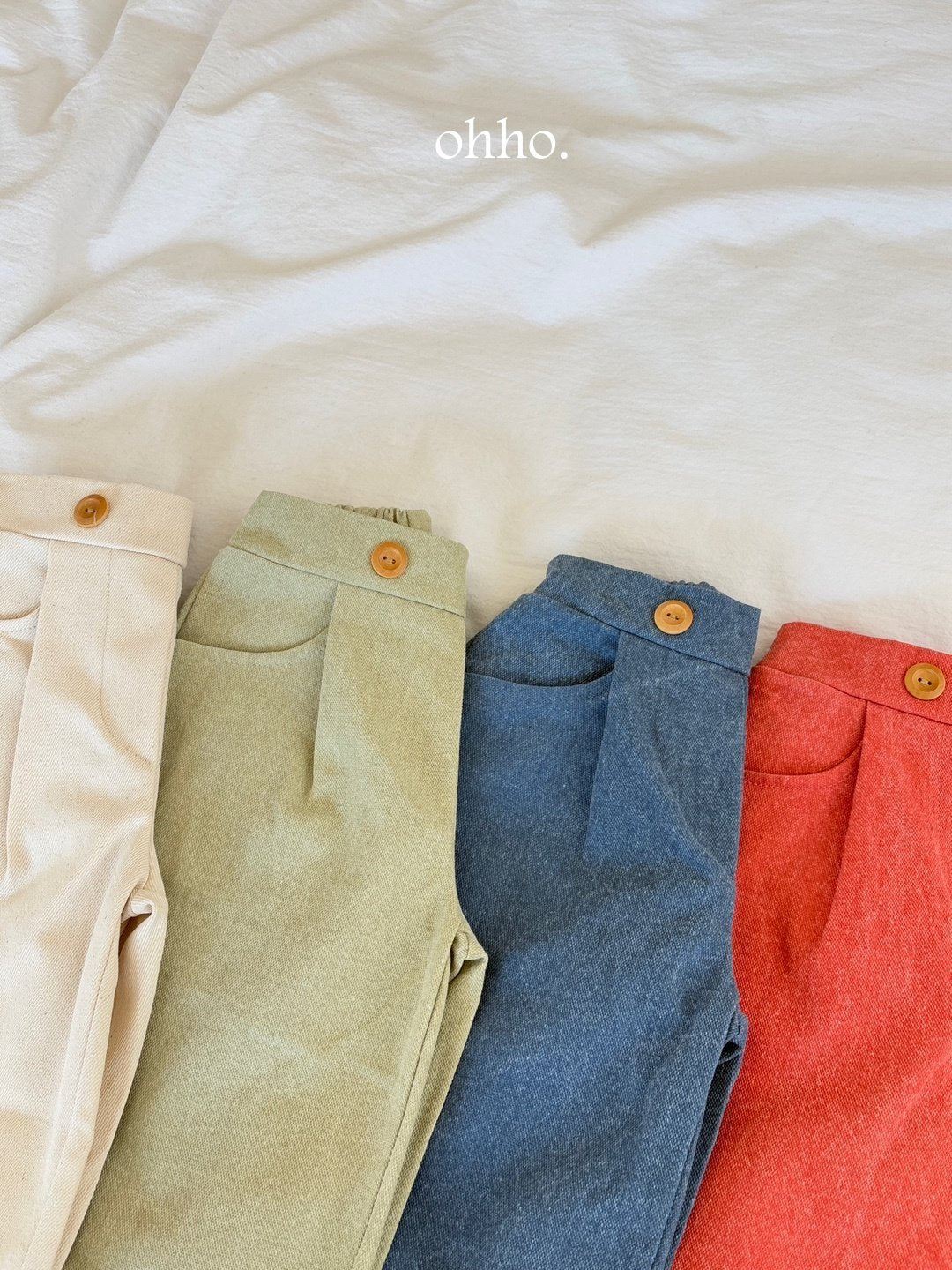 [ohho] Carol Pintuck Pants_4colors