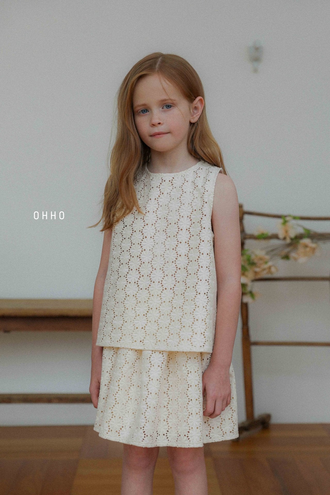 [ohho] Ette punching Skirt_2colors