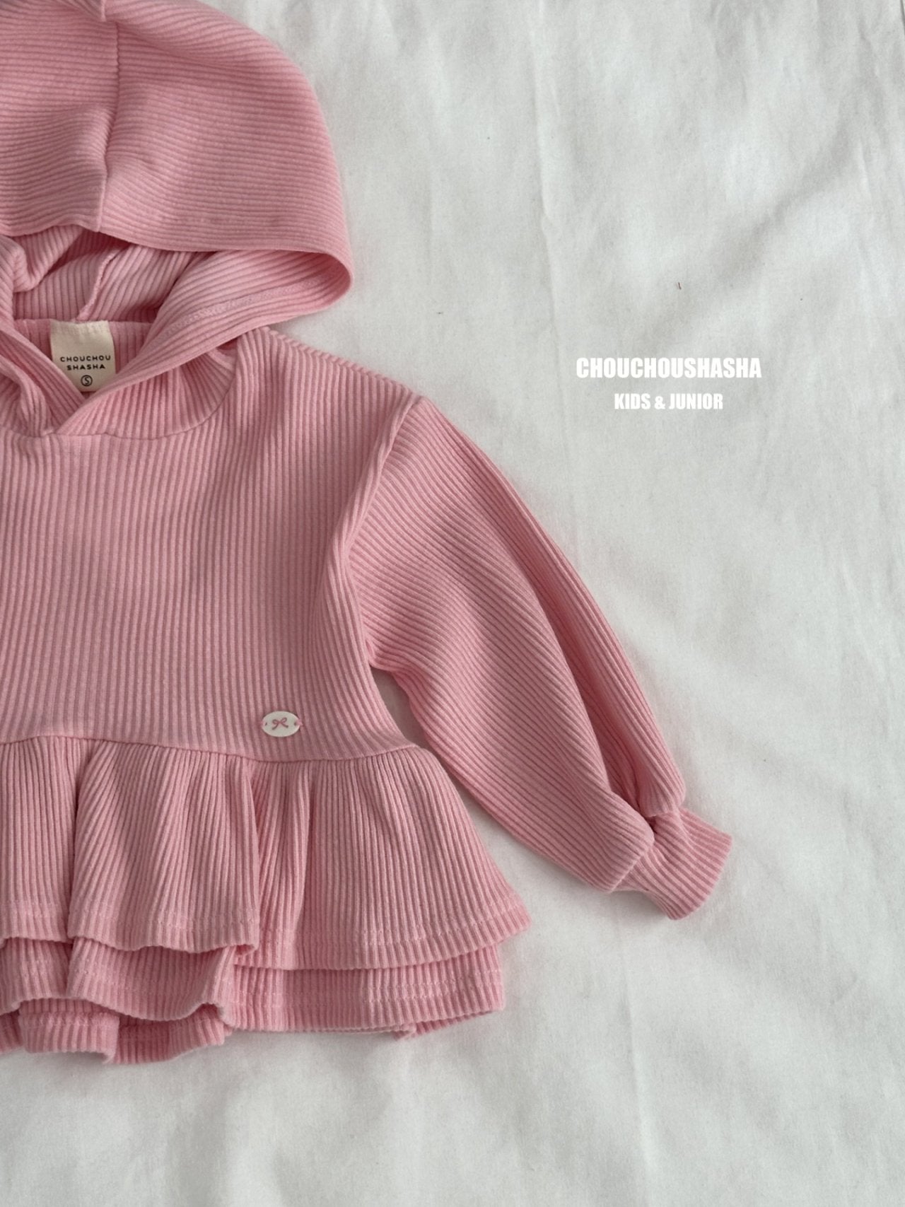 [CHOUCHOUSHASHA] Plop Hoodie T-shirt_Pink