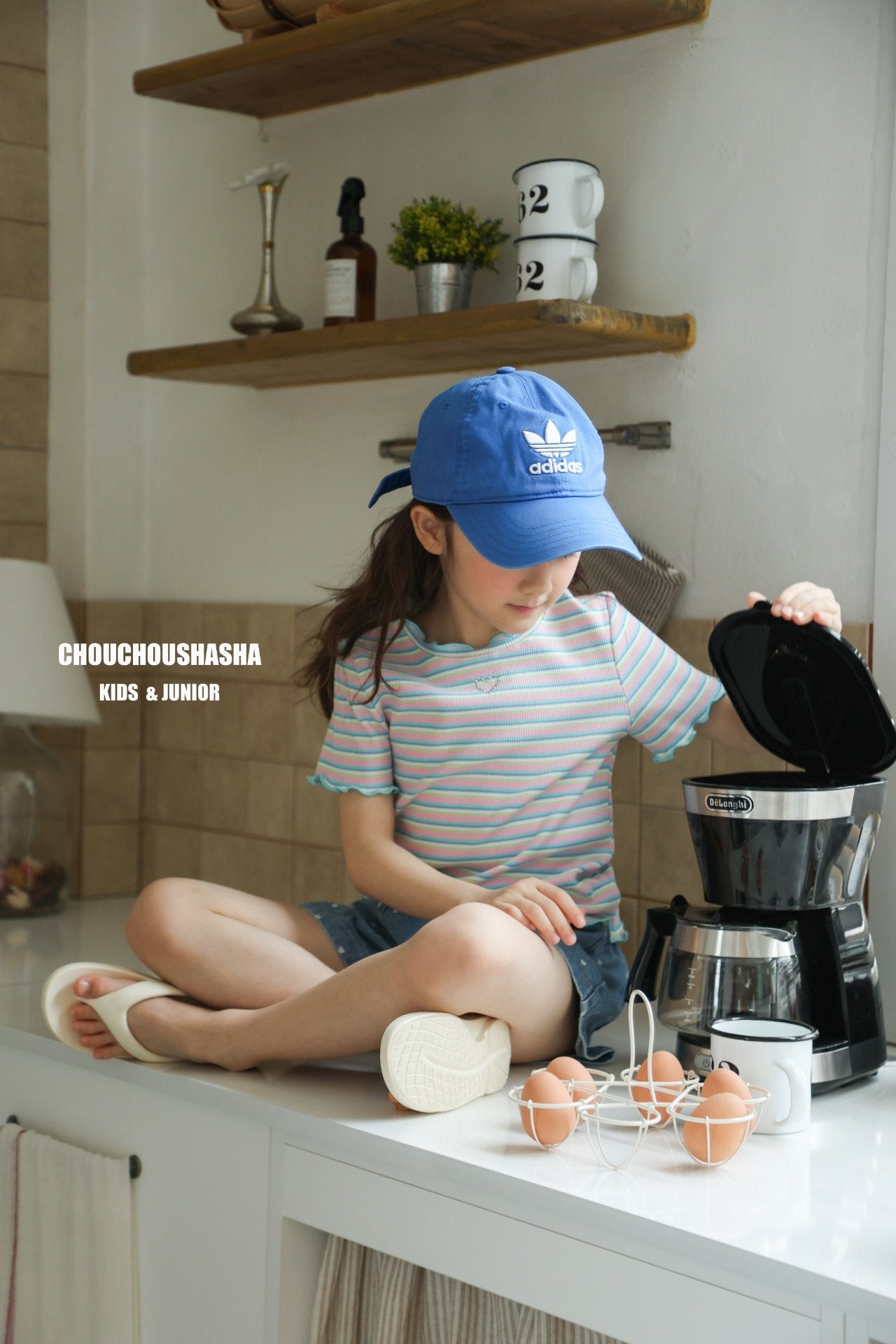 [CHOUCHOUSHASHA] Bunny Stripe T-shirts_2colors