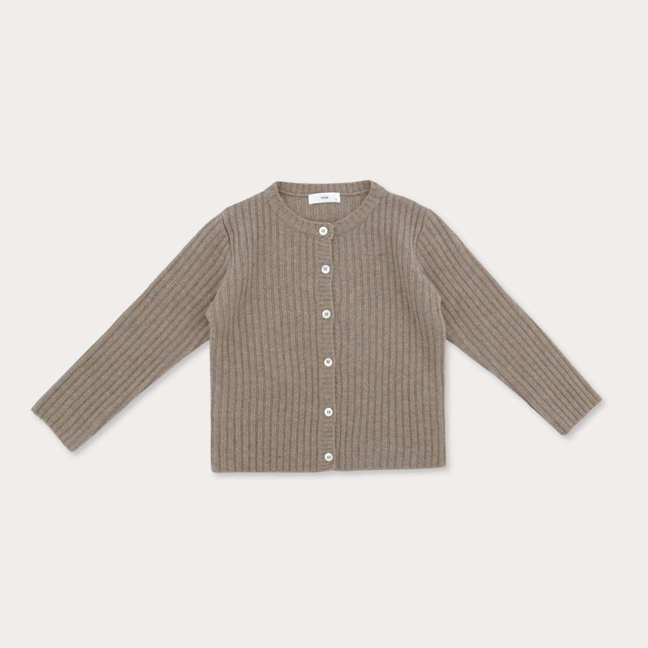 [Soye] Cashmere Rib Cardigan_Beige