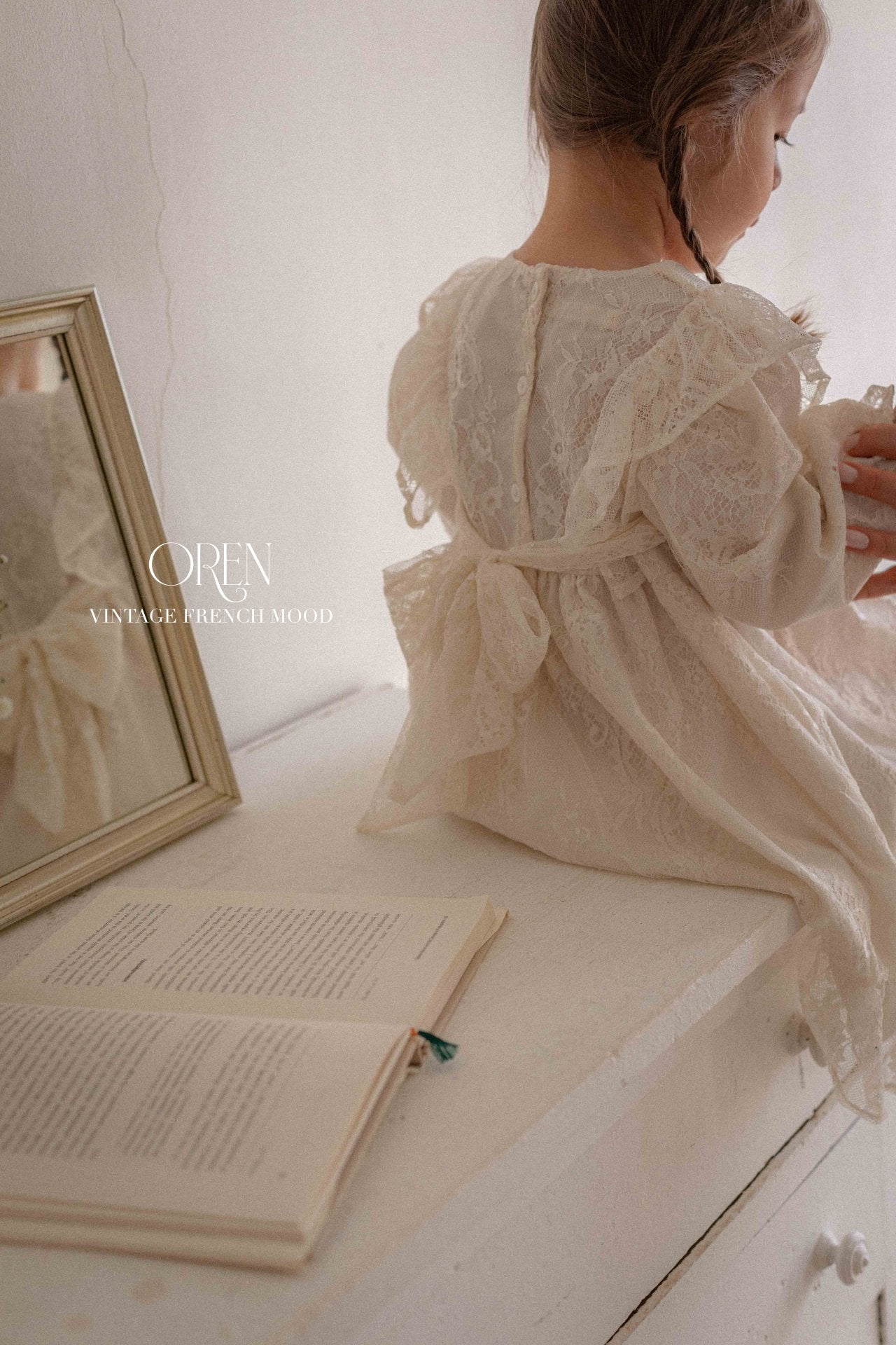 [OREN] Renibon Lace Suit(BEBE)_Cream